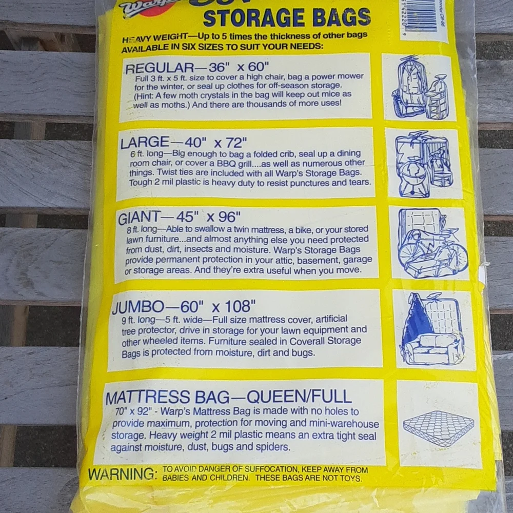 King size  yellow mattress bag NWT